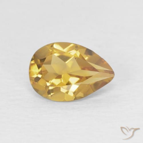 Citrino Oro naturale da 0.66 ct, Forma a pera, VVS