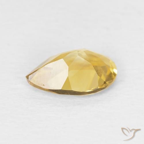 Citrino Dorato chiaro naturale da 0.68 ct, Forma a pera, VVS