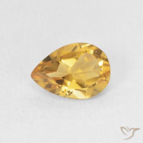 0.66ct Naturale Dorato Citrino, Forma a pera, VVS