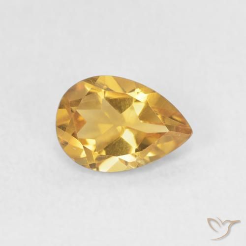 Citrino Dorato naturale da 0.66 ct, Forma a pera, VVS