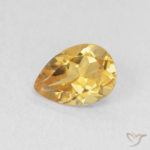 0.73ct Naturale Dorato Citrino, Forma a pera, VVS-VS