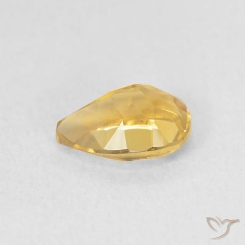 Citrino Dorato naturale da 0.73 ct, Forma a pera, VVS-VS