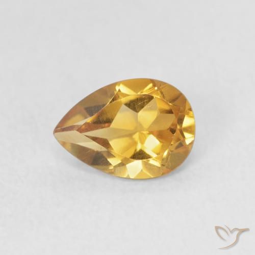 0.64ct Naturale Dorato Citrino, Forma a pera, VVS