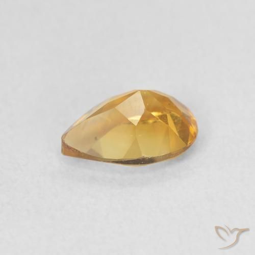 Citrino Dorato naturale da 0.64 ct, Forma a pera, VVS