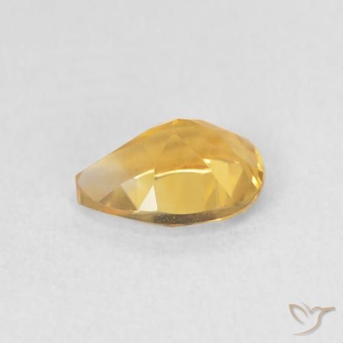 Citrino Medium Light-Golden naturale da 0.70 ct, Forma a pera, VVS