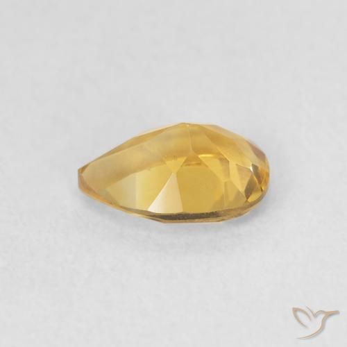 Citrino Oro profondo naturale da 0.67 ct, Forma a pera, VVS