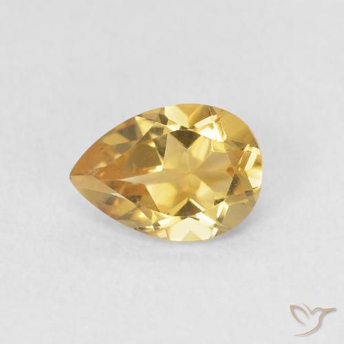 0.67ct Naturale Dorato Citrino, Forma a pera, VVS