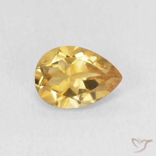 Citrino Dorato naturale da 0.67 ct, Forma a pera, VVS