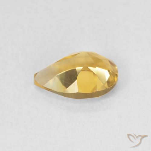 Citrino Dorato naturale da 0.67 ct, Forma a pera, VVS