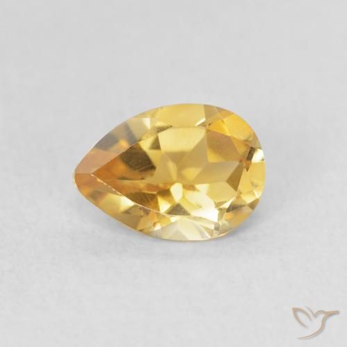0.63ct Naturale Dorato Citrino, Forma a pera, VVS
