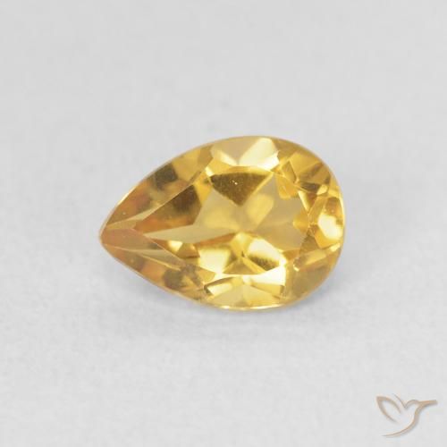 0.72ct Naturale Dorato Citrino, Forma a pera, VVS