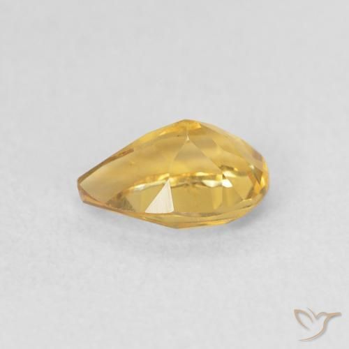 Citrino Dorato naturale da 0.72 ct, Forma a pera, VVS