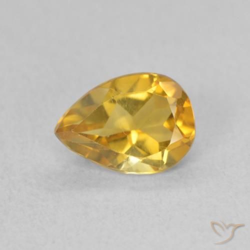 0.64ct Naturale Dorato Citrino, Forma a pera, VVS-VS