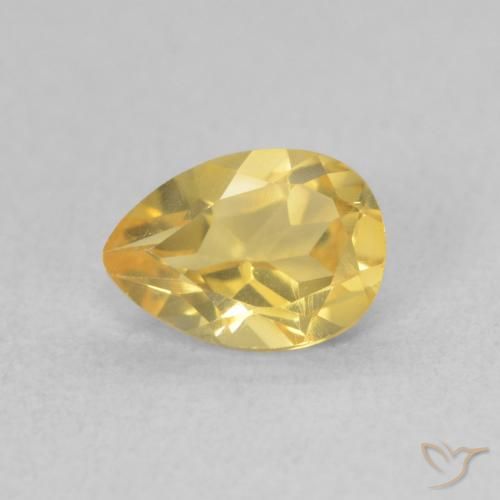 0.71ct Naturale Arancio dorato Citrino, Forma a pera, VVS