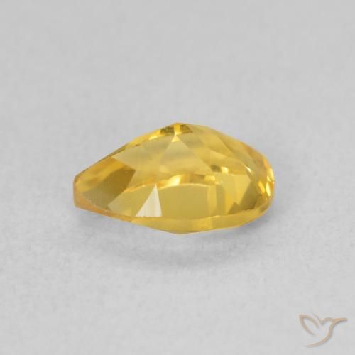 Citrino Arancio dorato naturale da 0.71 ct, Forma a pera, VVS