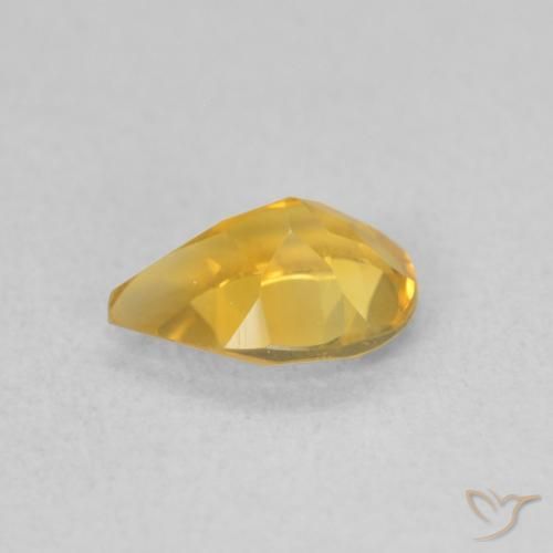 Citrino Dorato naturale da 0.60 ct, Forma a pera, VVS