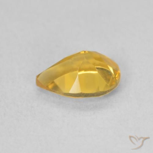 Citrino Dorato naturale da 0.62 ct, Forma a pera, VVS