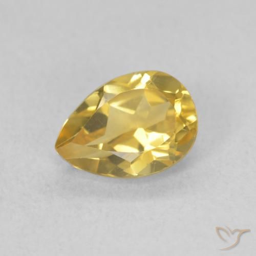 0.71ct Naturale Arancio dorato Citrino, Forma a pera, VVS