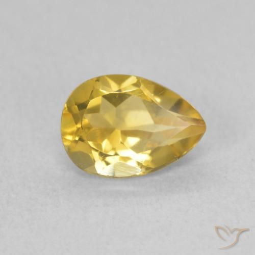 Citrino Arancio dorato naturale da 0.71 ct, Forma a pera, VVS
