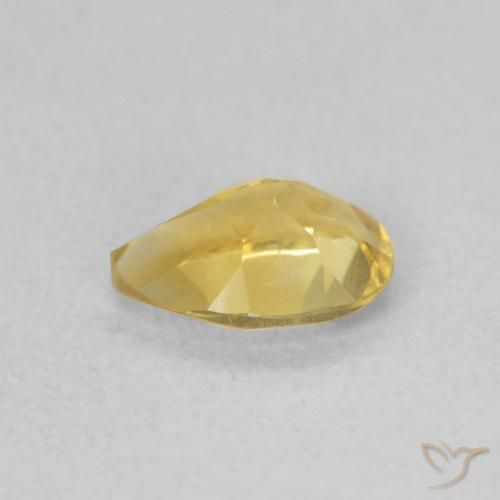 Citrino Dorato medio naturale da 0.63 ct, Forma a pera, VVS-VS
