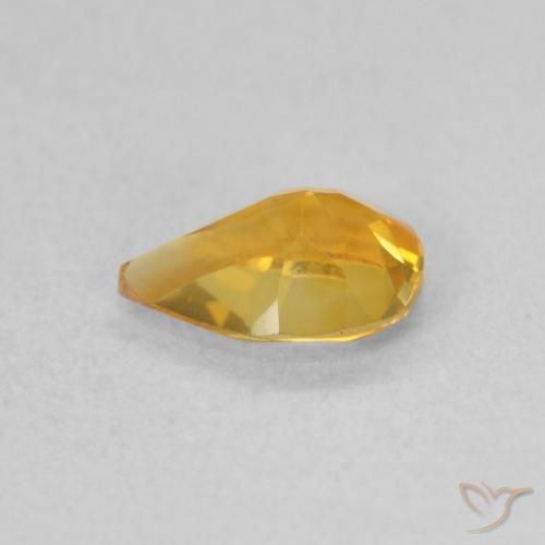 Citrino Arancio-Oro naturale da 0.59 ct, Forma a pera, VVS-VS