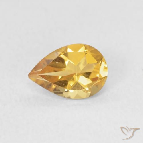 0.58ct Naturale Dorato Citrino, Forma a pera, VVS