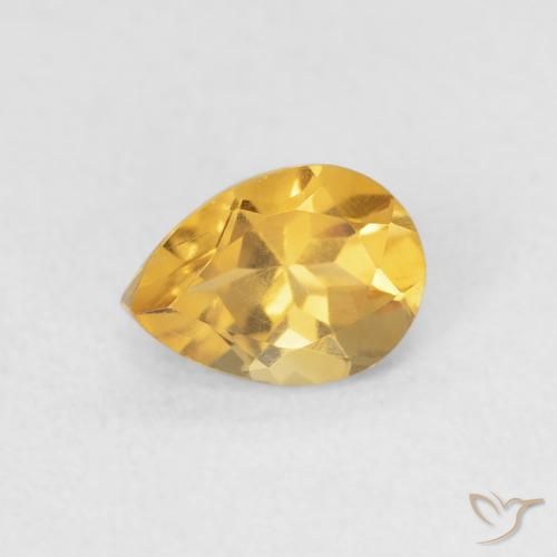 0.72ct Naturale Oro Citrino, Forma a pera, VVS