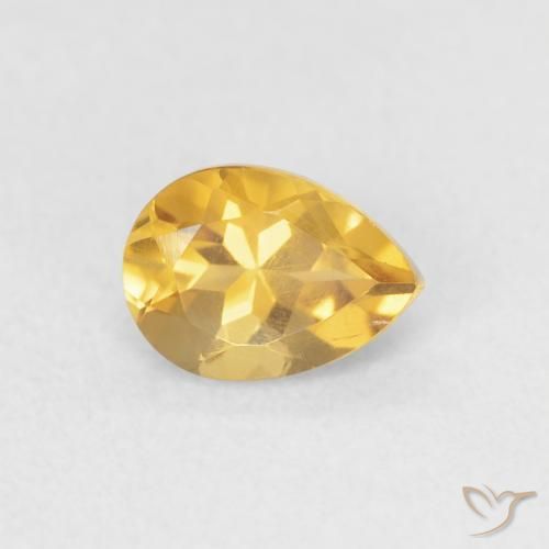 Citrino Oro naturale da 0.72 ct, Forma a pera, VVS