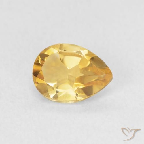 0.68ct Naturale Oro medio Citrino, Forma a pera, VVS