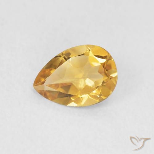 0.62ct Naturale Dorato Citrino, Forma a pera, VVS