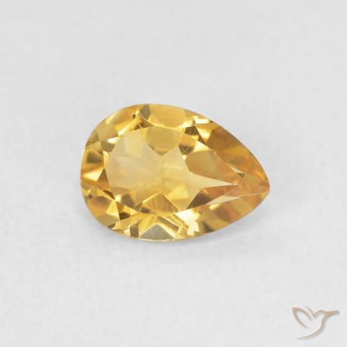 Citrino Dorato naturale da 0.62 ct, Forma a pera, VVS