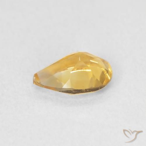 Citrino Dorato naturale da 0.62 ct, Forma a pera, VVS