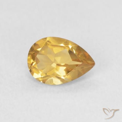 Citrino Dorato naturale da 0.69 ct, Forma a pera, VVS