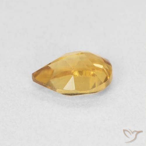 Citrino Dorato naturale da 0.69 ct, Forma a pera, VVS