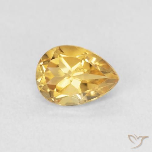 Citrino Dorato naturale da 0.77 ct, Forma a pera, VVS