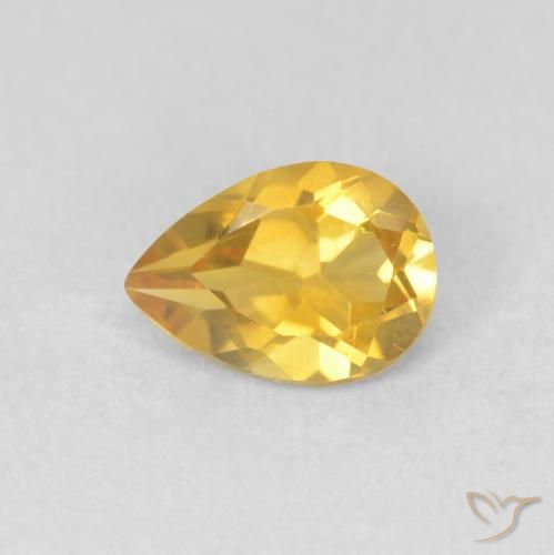 0.66ct Naturale Dorato Citrino, Forma a pera, VVS