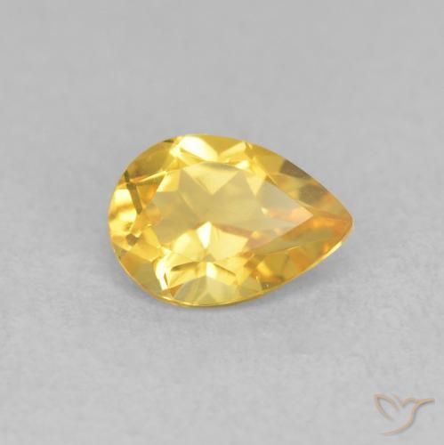 Citrino Dorato naturale da 0.68 ct, Forma a pera, VVS