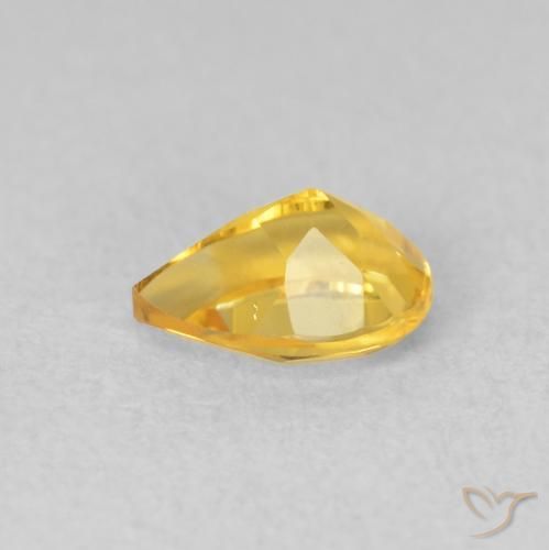Citrino Dorato naturale da 0.68 ct, Forma a pera, VVS
