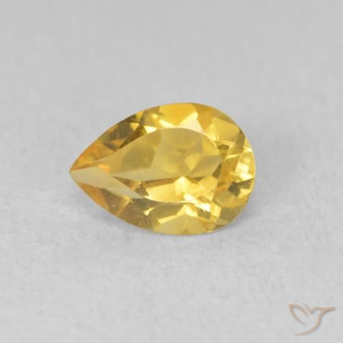 0.66ct Naturale Dorato Citrino, Forma a pera, VVS