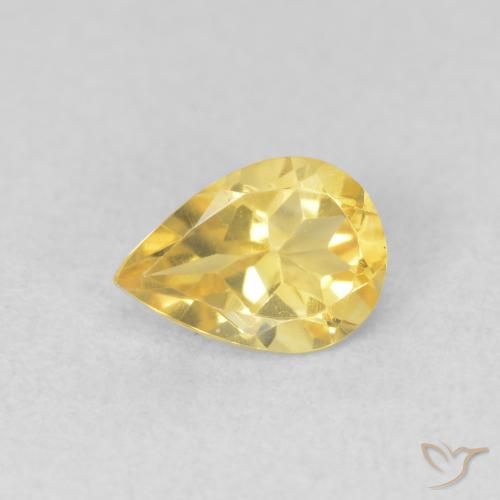 0.64ct Naturale Arancio dorato Citrino, Forma a pera, VVS