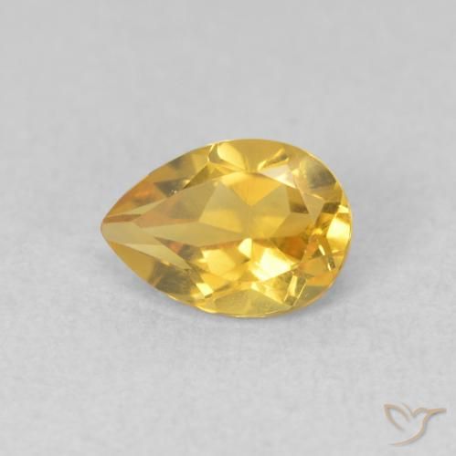 0.68ct Naturale Dorato Citrino, Forma a pera, VVS