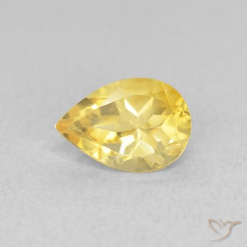 0.68ct Naturale Arancio dorato Citrino, Forma a pera, VVS