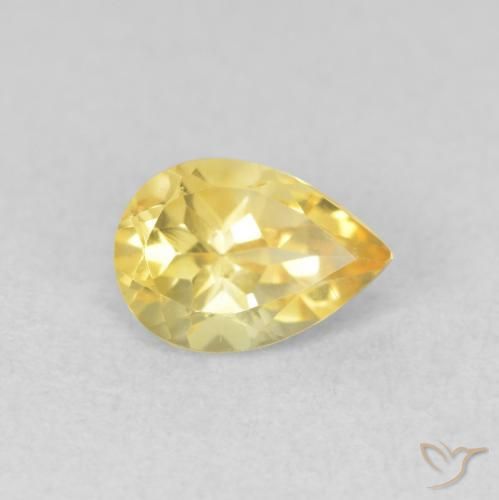 Citrino Arancio dorato naturale da 0.68 ct, Forma a pera, VVS