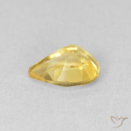 Citrino Arancio dorato naturale da 0.68 ct, Forma a pera, VVS