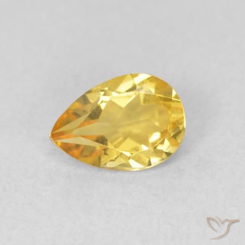 0.62ct Naturale Dorato Citrino, Forma a pera, VVS