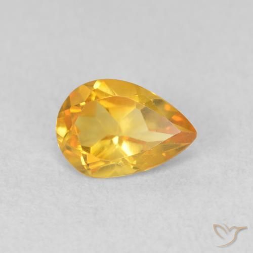 Citrino Dorato naturale da 0.64 ct, Forma a pera, VVS