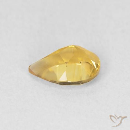 Citrino Arancio dorato naturale da 0.62 ct, Forma a pera, VVS