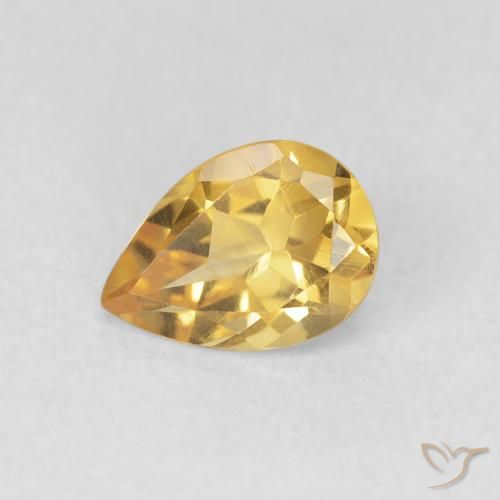 0.70ct Naturale Dorato Citrino, Forma a pera, VVS