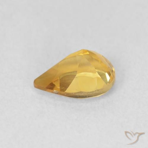Citrino Dorato naturale da 0.70 ct, Forma a pera, VVS