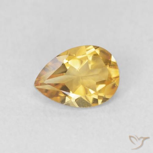 0.67ct Naturale Dorato Citrino, Forma a pera, VVS